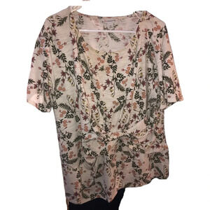 Women’s Plus Sized 2X Floral Blouse - Liz Claiborne - Brand New - Super Soft.